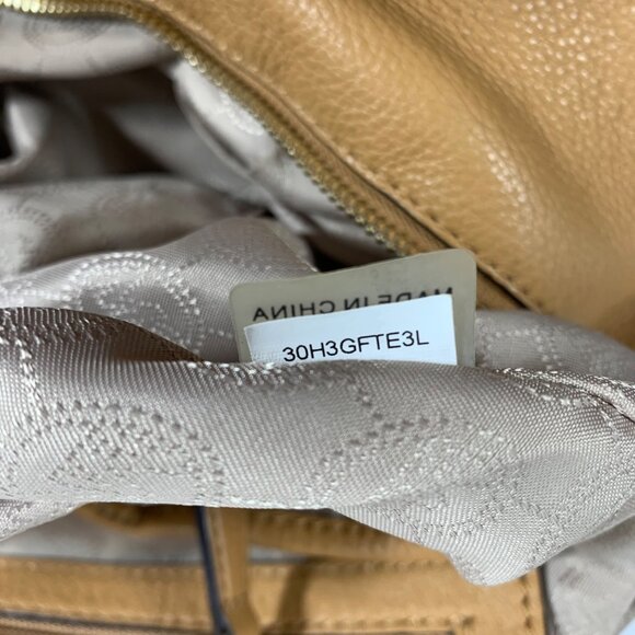 MICHAEL KORS Fulton Large Acorn Brown Leather Slouchy Shoulder Bag Tote VGC - Picture 9 of 13